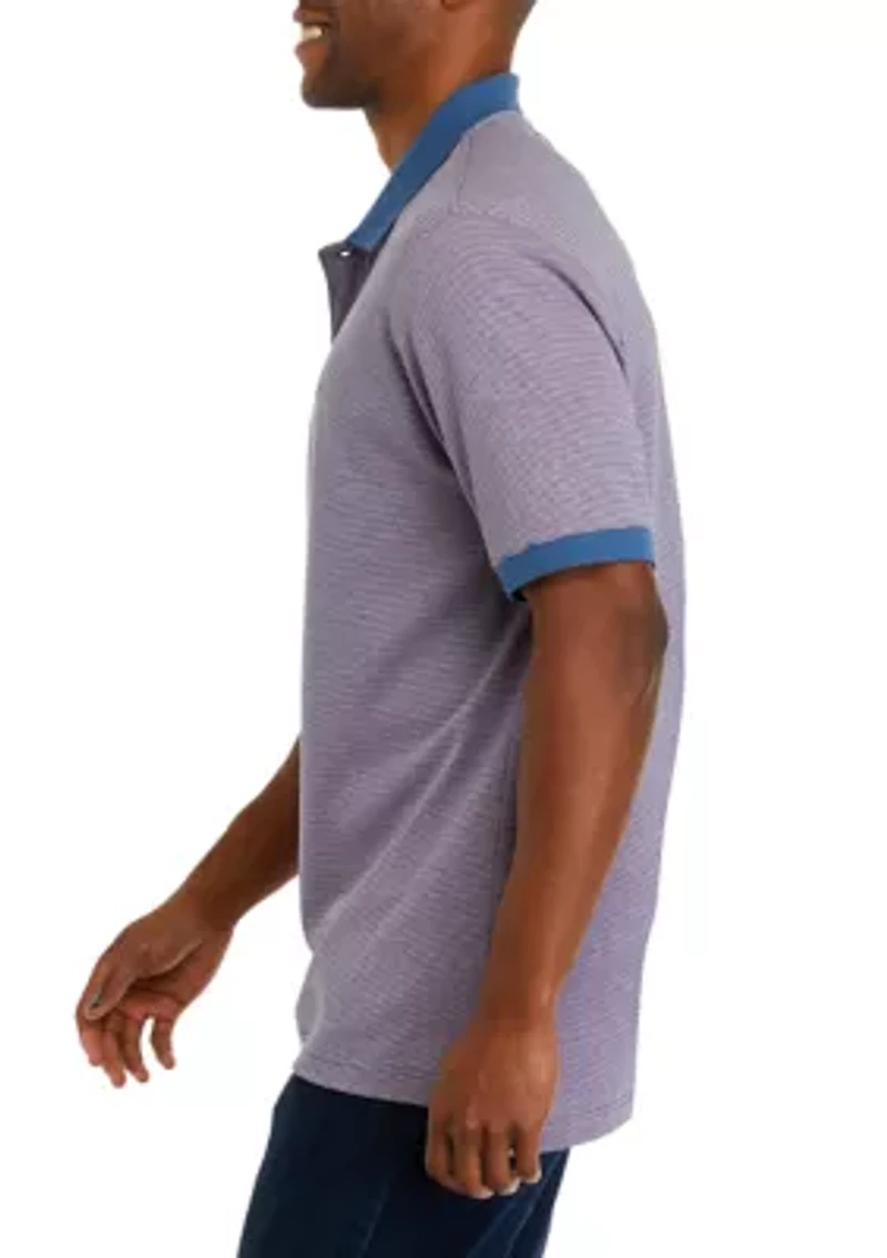 Men's Stripe Interlock Polo Shirt