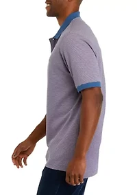 Men's Stripe Interlock Polo Shirt