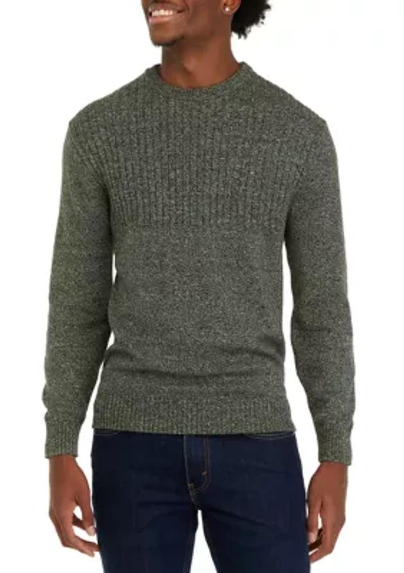 Men's Marled Crew Neck Sweater