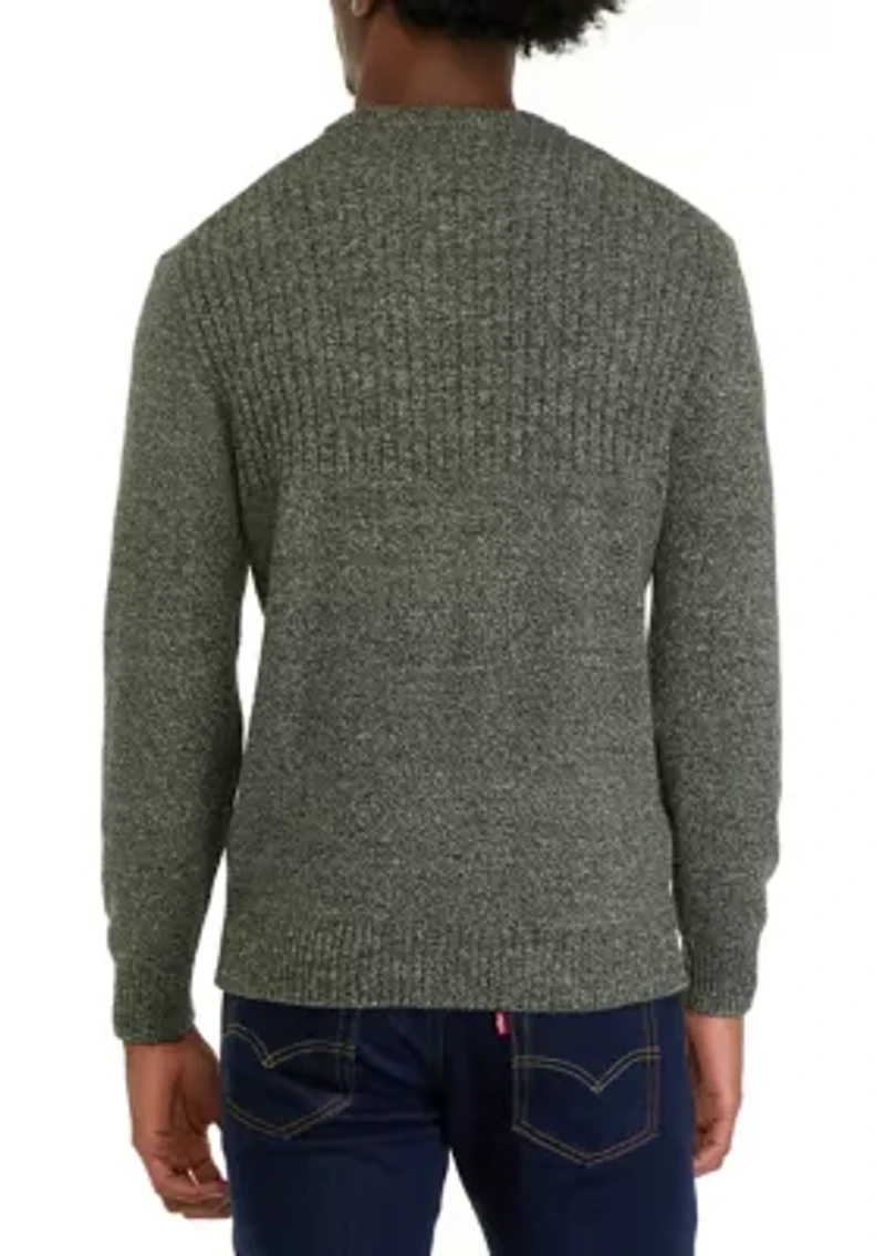 Men's Marled Crew Neck Sweater