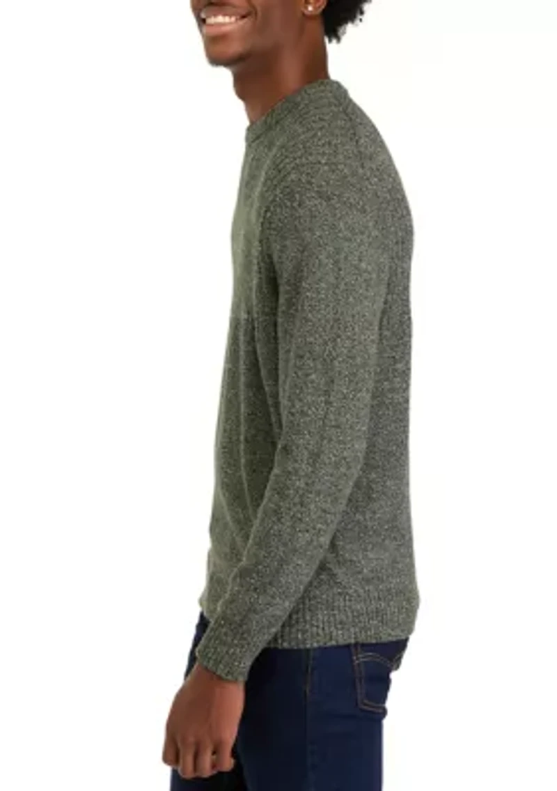 Men's Marled Crew Neck Sweater