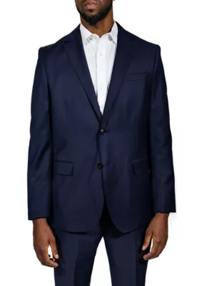Men's Navy Wool Suit Jacket