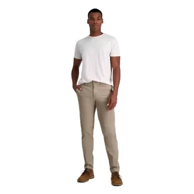 Men's Stretch Corduroy Straight Fit Flat Front Pant