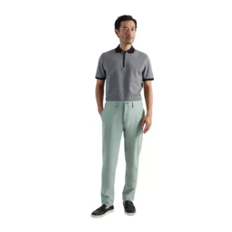 Men's Sport Travel Performance Straight Fit Flat Front Pant