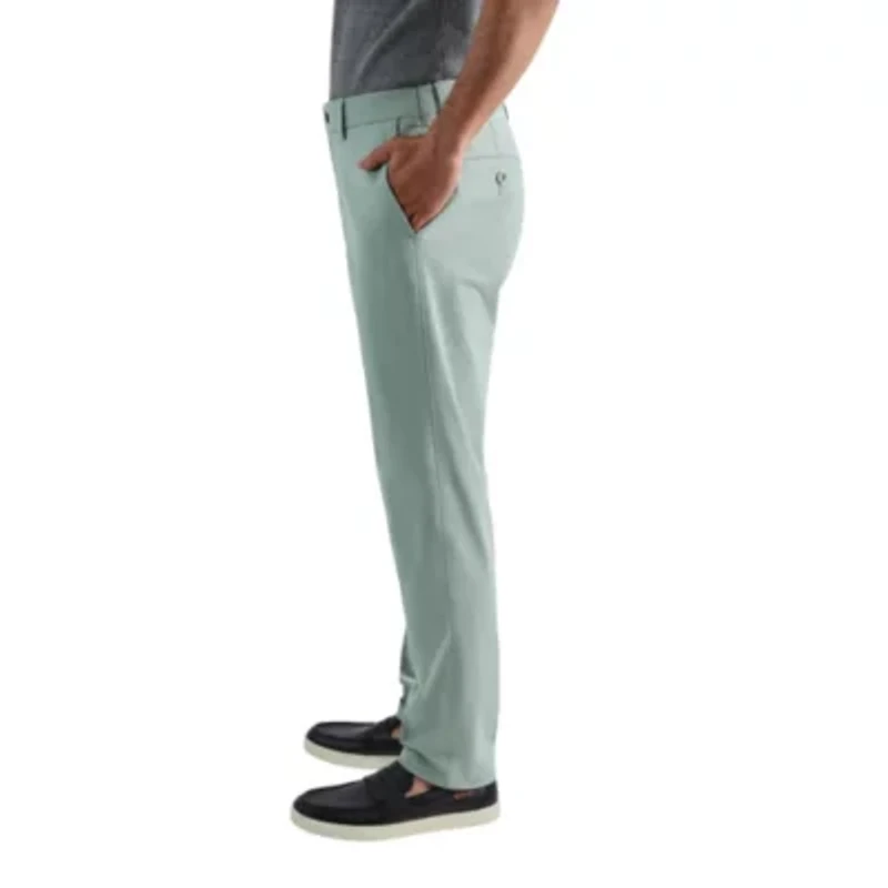 Men's Sport Travel Performance Straight Fit Flat Front Pant