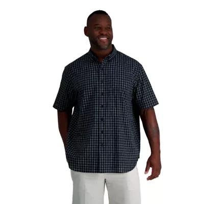 Big & Tall Haggar® Men's Short Sleeve Button-Down Linen Shirt