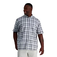 Big & Tall Haggar�� Men's Short Sleeve Button-Down Linen Shirt