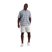 Big & Tall Haggar�� Men's Short Sleeve Button-Down Linen Shirt
