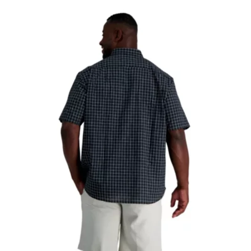 Big & Tall Haggar® Men's Short Sleeve Button-Down Linen Shirt
