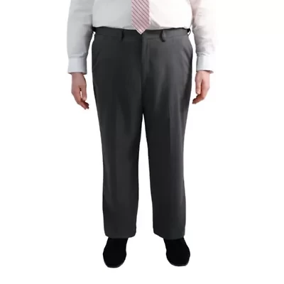 Big & Tall J.M. Haggar™ Diamond Weave Tailored Fit Flat Front Suit Separates Pant