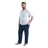 Big & Tall Haggar® Men's Johnny Collar Slim Fit Ribbed Sweater