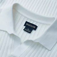 Big & Tall Haggar® Men's Johnny Collar Slim Fit Ribbed Sweater