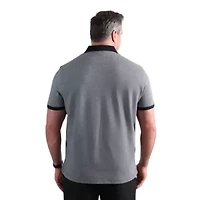 Big & Tall Haggar® Men's Premium Comfort Quarter Zip Houndstooth Polo