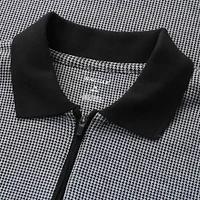 Big & Tall Haggar® Men's Premium Comfort Quarter Zip Houndstooth Polo