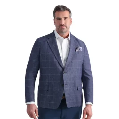 Big & Tall J.M. Haggar™ Plaid Windowpane Tailored Fit Sport Coat