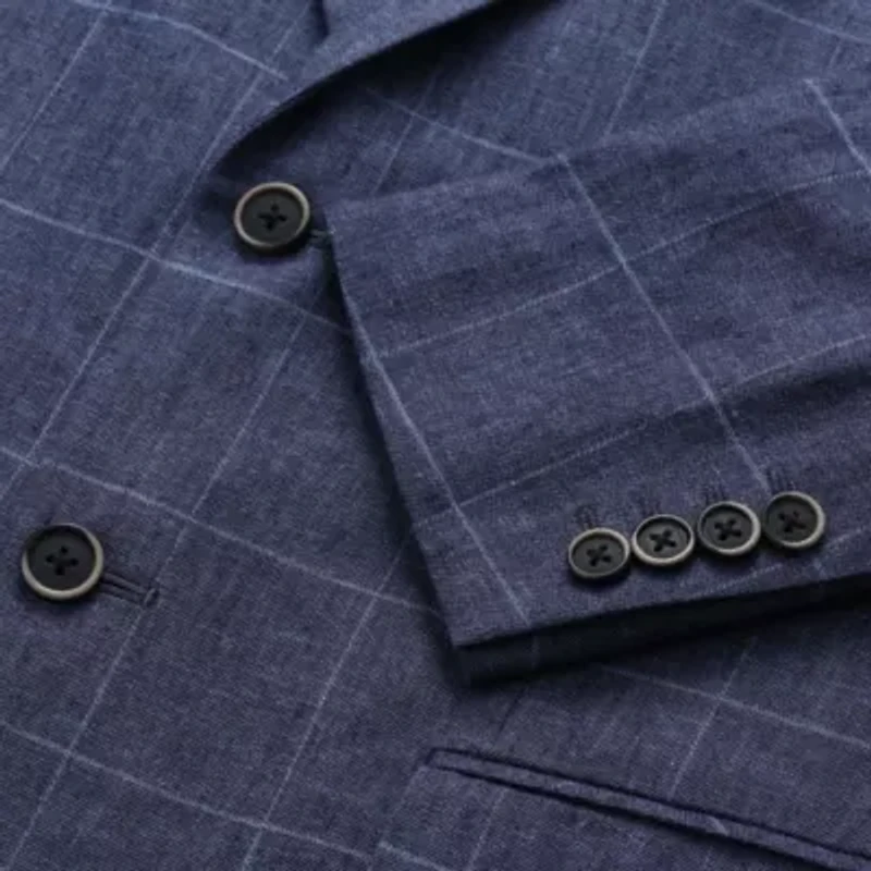 Big & Tall J.M. Haggar™ Plaid Windowpane Tailored Fit Sport Coat
