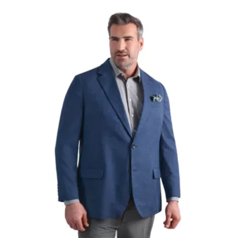 Big & Tall J.M. Haggar™ Mini Dobby Tailored Fit Sport Coat