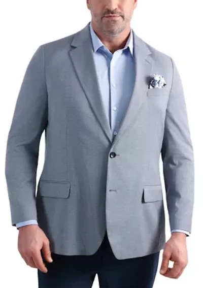 Big & Tall J.M. Haggar™ Mini Dobby Tailored Fit Sport Coat