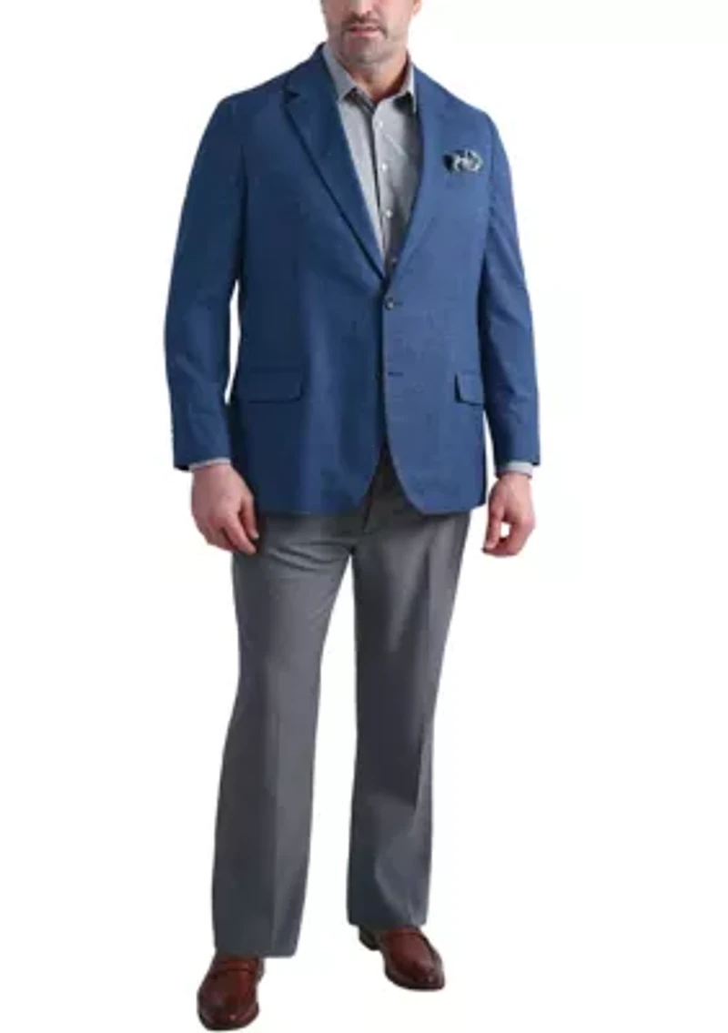 Big & Tall J.M. Haggar™ Mini Dobby Tailored Fit Sport Coat
