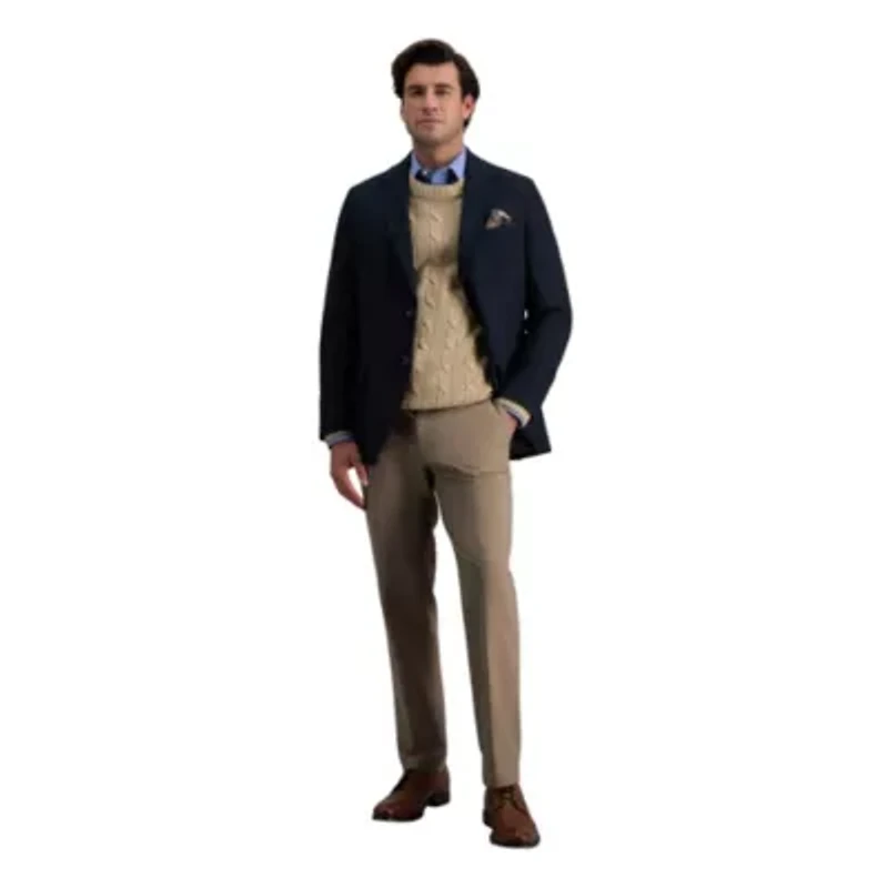 J.M. Haggar™ Straight Fit Flat Front Flannel Dress Pant