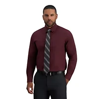 Haggar Men's Classic Fit Premium Comfort Button Down Collar Dress Shirt