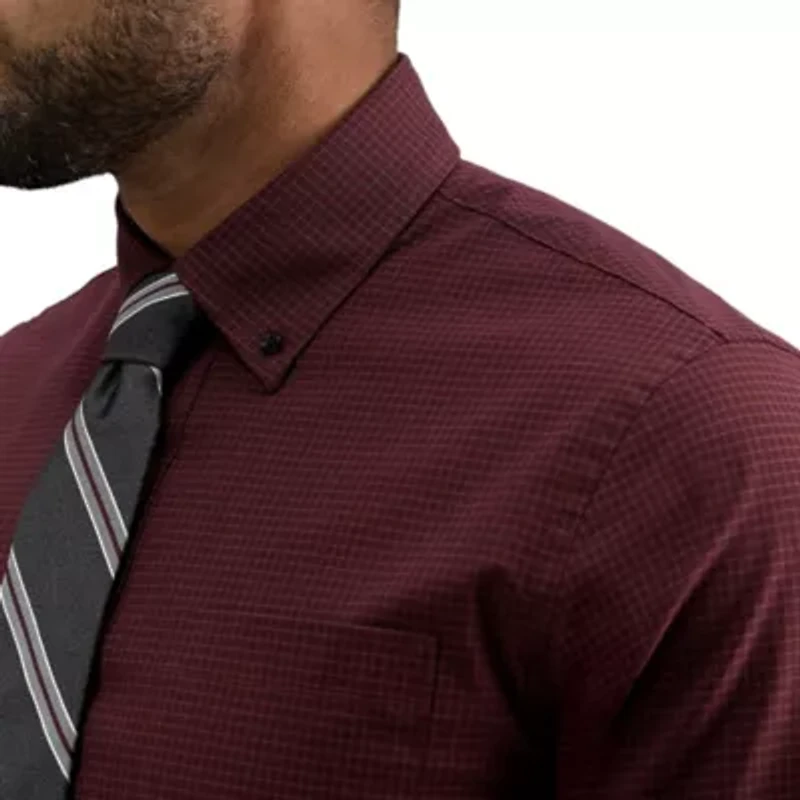 Haggar Men's Classic Fit Premium Comfort Button Down Collar Dress Shirt