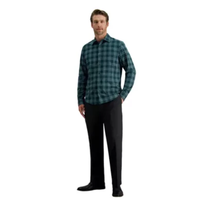 Haggar© Men's Long Sleeve Performance Plaid Button Down Shirt