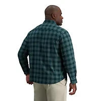 Big & Tall Haggar® Men's Long Sleeve Performance Plaid Button Down Shirt