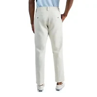Men's Comfort Luxe Straight Fit Flat Linen Front Pant