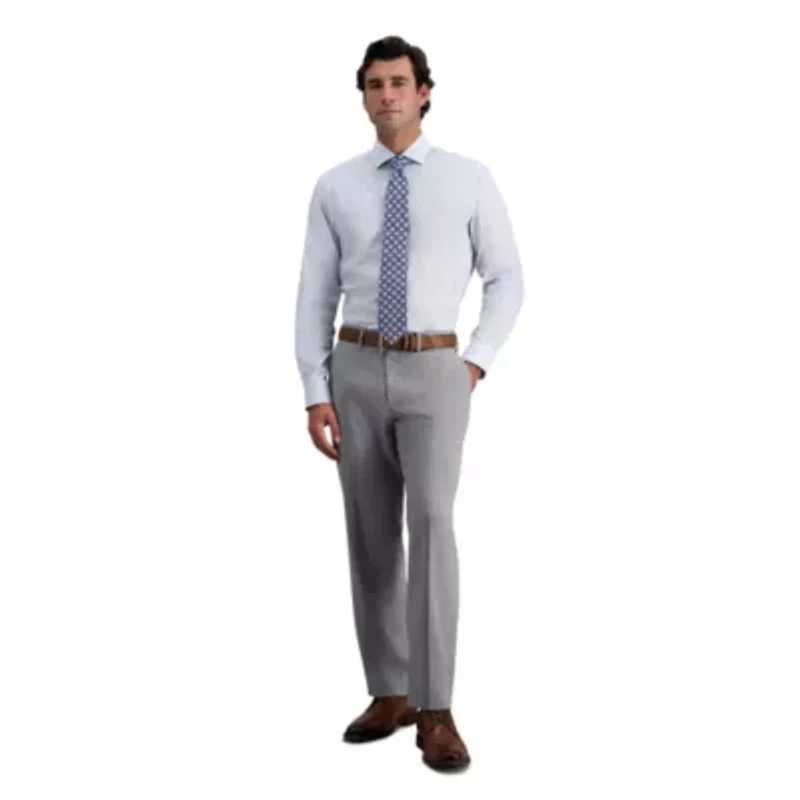 Men's Premium Comfort Straight Fit Flat Front Dress Pant