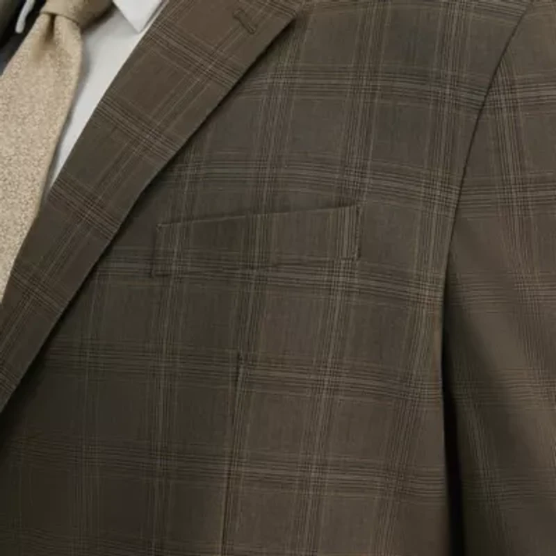 Big & Tall J.M. Haggar™ Tailored Fit Plaid Windowpane Sport Coat