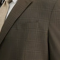 Big & Tall J.M. Haggar™ Tailored Fit Plaid Windowpane Sport Coat