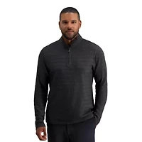 Haggar© Men's Long Sleeve Quarter Zip Mock Neck Shirt
