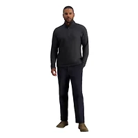 Haggar© Men's Long Sleeve Quarter Zip Mock Neck Shirt