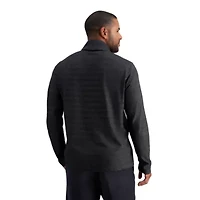 Haggar© Men's Long Sleeve Quarter Zip Mock Neck Shirt