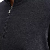 Haggar© Men's Long Sleeve Quarter Zip Mock Neck Shirt