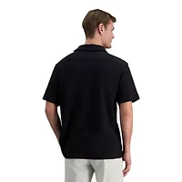 Haggar® Men's Short Sleeve Knit Jacquard Button Down Casual Shirt