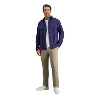 Haggar© Men's Long Sleeve Herringbone Button Down Shacket
