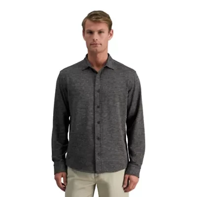 Haggar® Men's Long Sleeve Twill Knit Button Down Shirt
