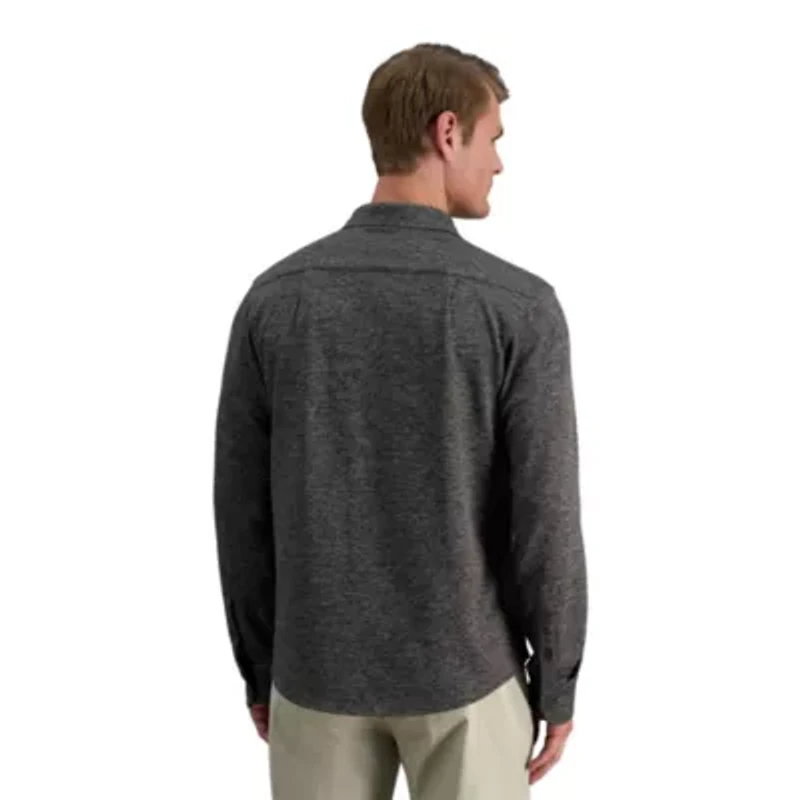 Haggar® Men's Long Sleeve Twill Knit Button Down Shirt