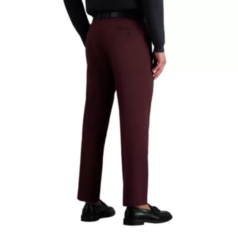 J.M. Haggar™ Men's Tailored Fit Burgundy Diamond Weave Suit Separates Pant