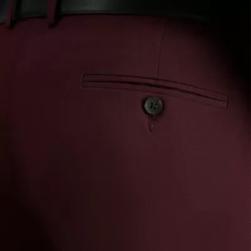 J.M. Haggar™ Men's Tailored Fit Burgundy Diamond Weave Suit Separates Pant