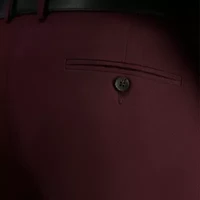 J.M. Haggar™ Men's Tailored Fit Burgundy Diamond Weave Suit Separates Pant