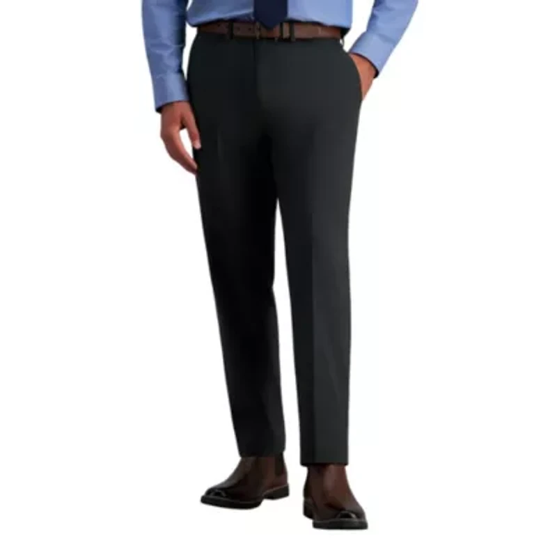 J.M. Haggar™ Men's Tailored Fit Dark Green Stretch Weave Flat Front Suit Separates Pant