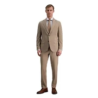 Haggar Smart Wash Men's Premium Stretch Plaid Slim Fit Flat Front Suit Separates Pant