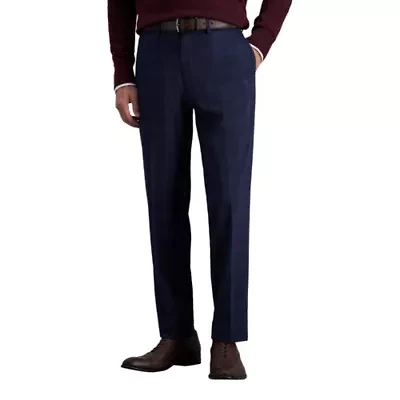 J.M. Haggar™ Slim Fit Blue Plaid Flat Front Suit Separates Pant