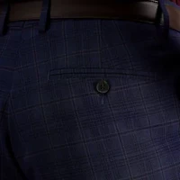 J.M. Haggar™ Slim Fit Blue Plaid Flat Front Suit Separates Pant