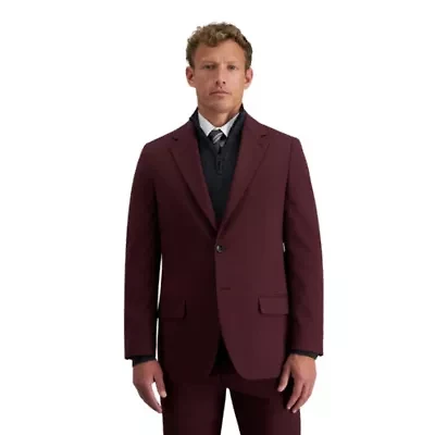 J.M. Haggar™ Men's Tailored Fit Burgundy Diamond Weave Suit Separates Jacket