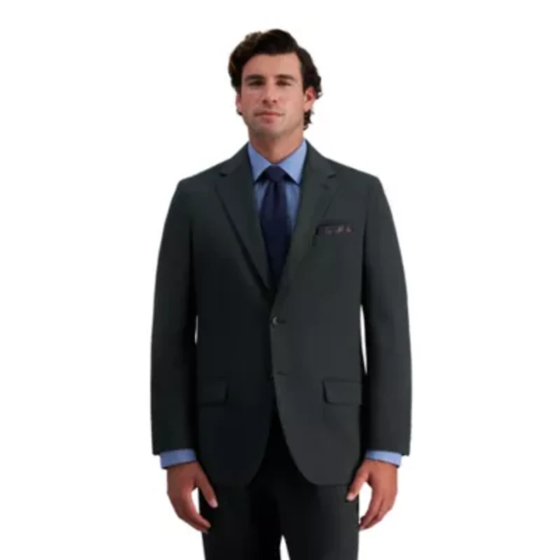 J.M. Haggar™ Men's Tailored Fit Dark Green Stretch Weave Suit Separates Jacket