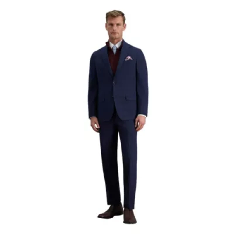 J.M. Haggar™ Slim Fit Blue Plaid Suit Separates Jacket